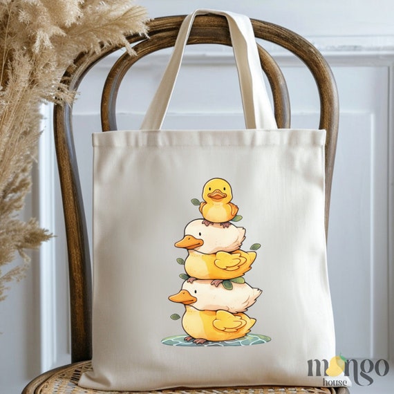 Stacking Ducks Canvas Tote Bag for Grocery Shopping Cute Gift for Mom Cute Tote Bag for Her Cute Duck Bag Funny Duck Tote Bag Etsy Canada