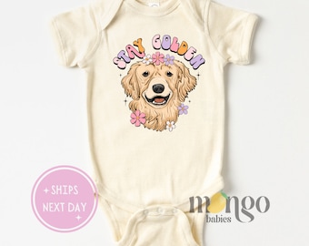 Stay Golden Baby Onesies® Brand Golden Retriever Cute Dog Baby Announcement Gift Baby Shower Gift for Newborn Clothes Newborn Outfit 1909