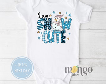 Christmas Baby Onesies® Brand I am Snow Cute Kids Shirt Gift Baby Announcement Baby Shower Gift for Newborn Christmas Gift Kids Tshirt 1762