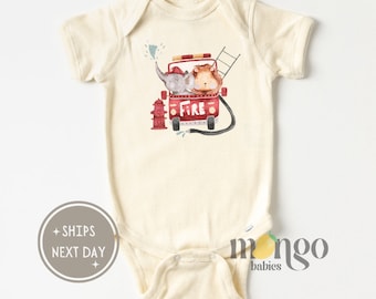 Cute Baby Onesies® Brand Firefighter Baby Outfit Cute Fire Fighter Baby  Gift for Baby Shower Gift Pregnancy Surprise Ideas Fire Truck Tshirt