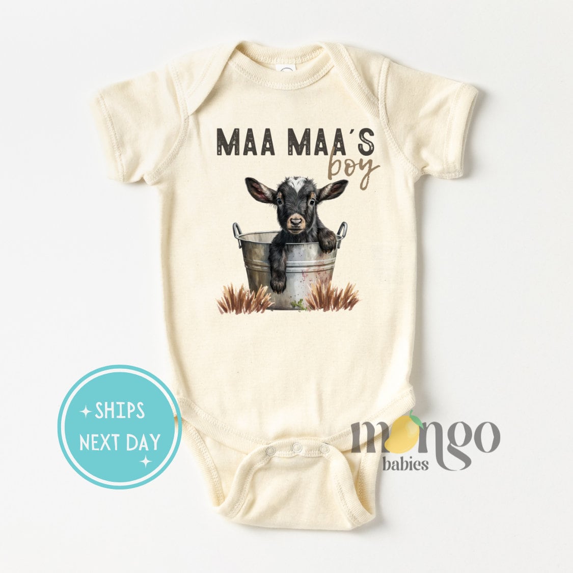 Cute Baby Onesies® Brand Maa Maa's Boy Baby Bodysuit Baby Clothes Baby Announcement Baby for Boys Calf Cow Kids Tshirt Cute Animals Tee