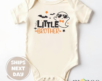 Monos para bebé hermanito®, bonito regalo para baby shower de Halloween, bonito conjunto para bebé, sorpresa, anuncio de hermano, revelación de embarazo, ropa para bebé