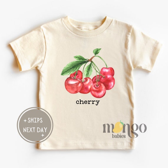 Cute Cherry Tshirt for Girl Cute Baby Shower Gift Cute Fruits Tshirt Girl Outfit Baby Girl Cherry Theme Newborn Clothes Infant Outfit 2215