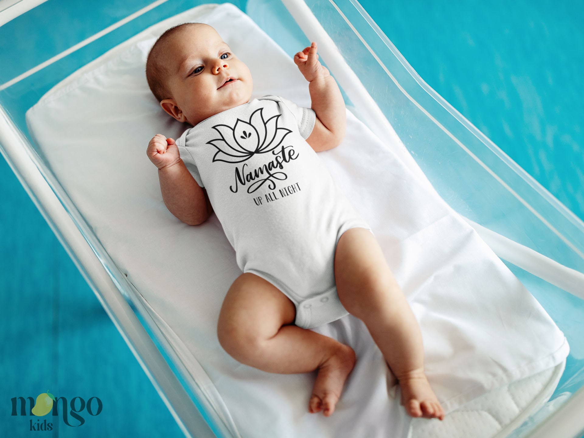 Soft Comfortable Baby Clothes Funny 'Namaste Up All Night' Baby