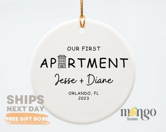 Our First Apartment Ornament Gift - Personalized Christmas Ornament - New Home Ornament - House Warming Gift Ornament