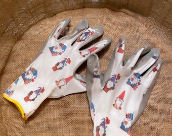 Gants de jardin nain multicolores // Adorables gants de jardinage // Gants enduits de nitrile // Gants de jardinage nain