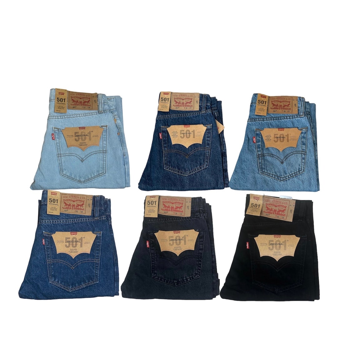 Levis® 501 Mens Denim Jeans Original Fit Straight Pants - Etsy UK
