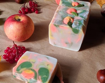 natural soap with apple juice