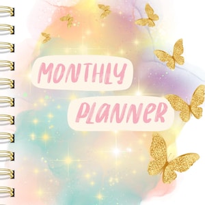 Monthly Planner - Glitter Butterfly Edition