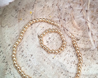 Golden pearl bracelet freshwater pearls