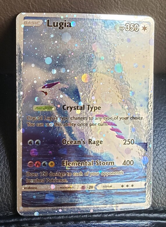 Pokemon Aquapolis Crystal Lugia Holo Full Art CUSTOM MADE Etsy