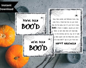 You've Been BOO'D Printable | You've Been Booed Printable | Halloween Neighborhood Tradition | Boo'd Sign Instant Download | Spooky