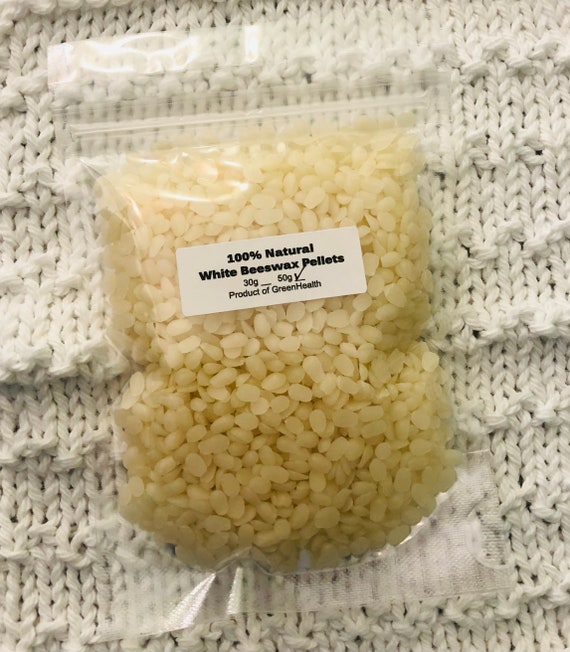 30g, 50g, 100g 100% Natural White Beeswax Pellets for Skin Products,  Candles and More 