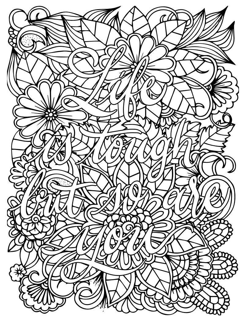 The Inspirational Quote Coloring Book - Etsy