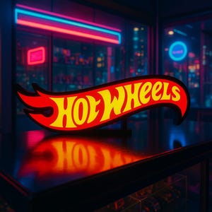 Hot Wheels LED Wall Light | Kids Room Decor | Night Light | Birthday Gift