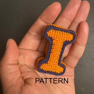 Illinois Fighting Illini - Amigurumi PATROON-Mascotte-NCAA-Big Ten Conference-Gehaakte Letter Patroon-Chicago-Universiteit van Illinois