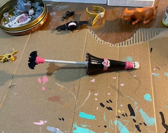 MONSTER HIGH Parapluparasol Draculaura First Wave accessoires onderdelen OOAK 3D-hars bedrukt