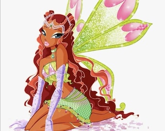 Mattel Winx Glam Magic Enchantix Aisha Doll Wings Comission door fans gemaakt 3D-geprint