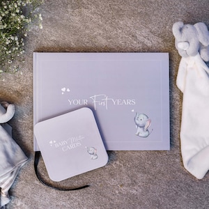 Livre de souvenirs de luxe pour bébé et cartes d'étape importante - Coffret cadeau