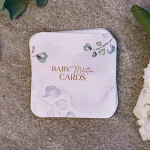 Cartes jalons botaniques de luxe pour bébés || Premiers moments de bébé, événements et réalisations || Non sexiste || Cartes souvenir de bébé || Nouveau cadeau pour bébé
