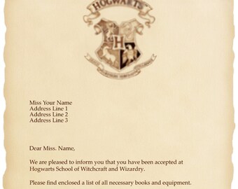 hogwarts envelope etsy
