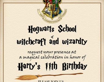Harry Potter Invitations  Harry Potter Invites – PRETTY UR PARTY