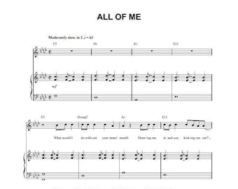 John Legend All Of Me piano Sheet Music Etsy john-legend-all-of-me-piano-sheet-music-etsy