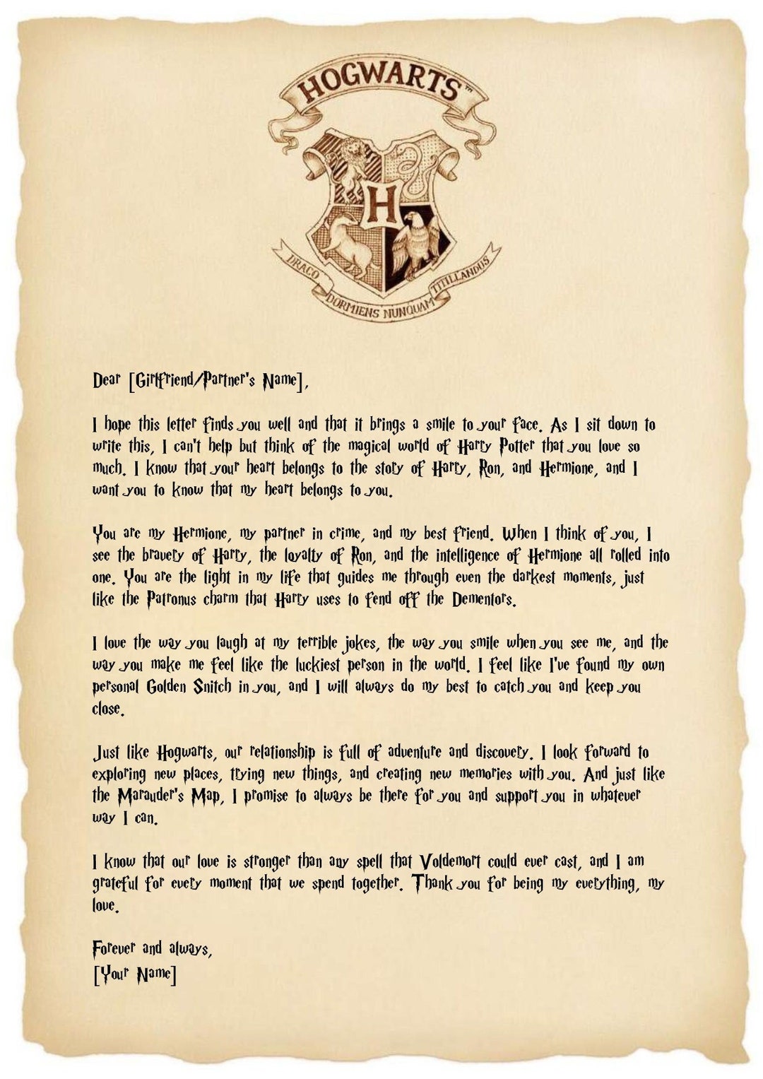 Harry Potter Letter; Free Printable Hogwarts Acceptance Letter  Harry  potter letter, Hogwarts acceptance letter, Harry potter acceptance letter