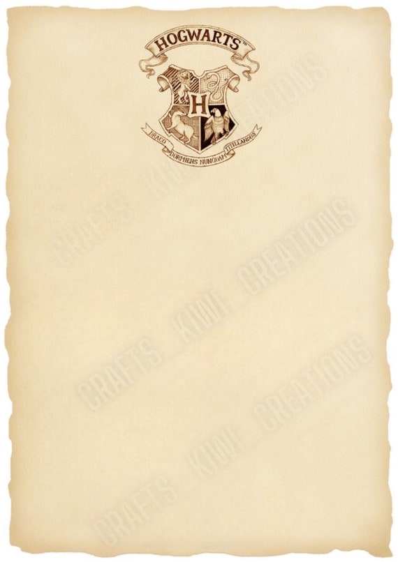 Printable Harry P Parchment Paper Pages Essentials Acceptance