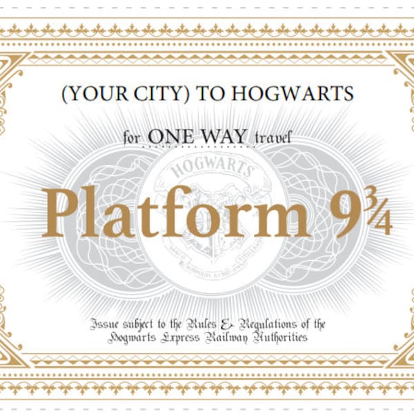 Platform 9 3 4 - Etsy