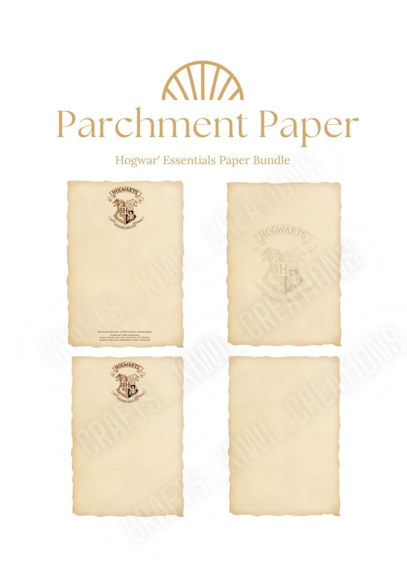 Printable Harry P Parchment Paper Pages Essentials Acceptance