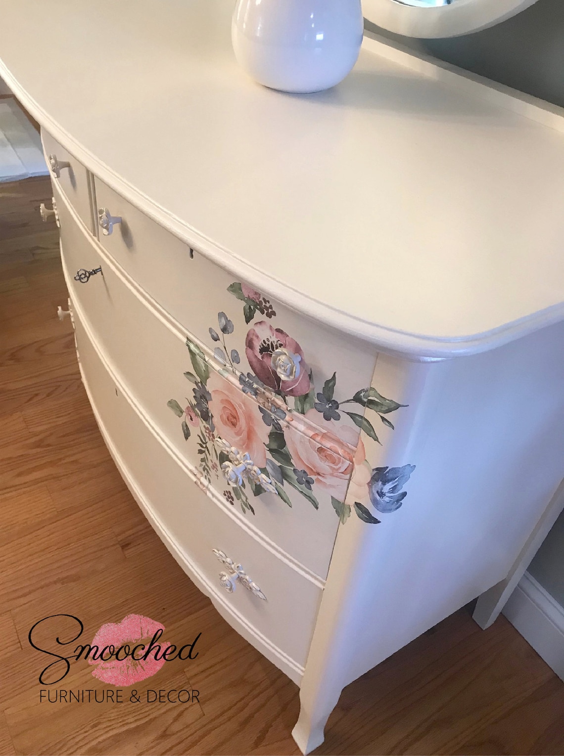 SOLD Vintage Dresser With Oval Mirror Etsy