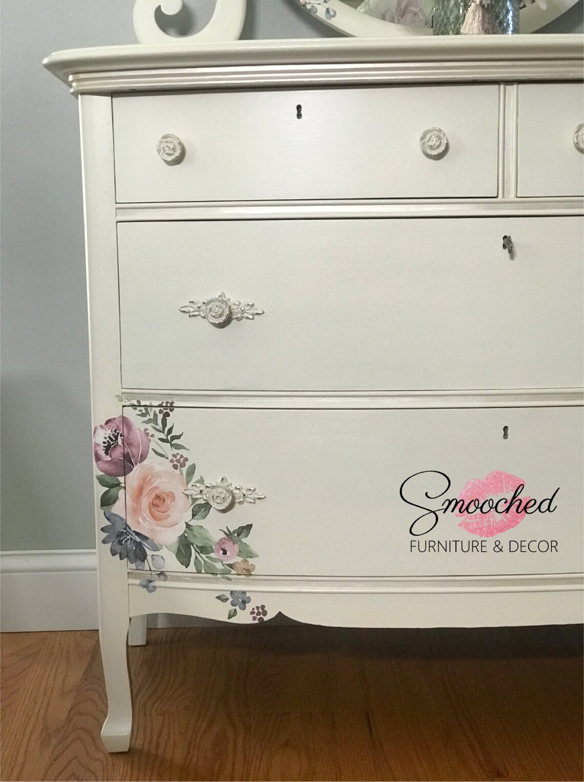 SOLD Vintage Dresser With Oval Mirror Etsy