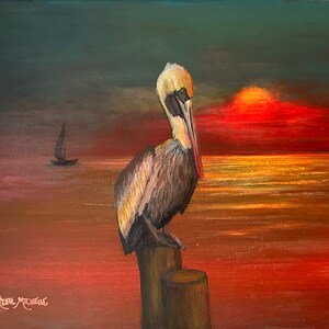 Pelicans Paradise Print by Rachel Michelle 8x10 - Hand Signed