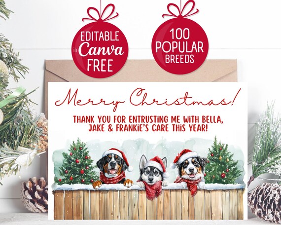 Personalised Pet Business Client Holiday Gift Idea — Dog Walking