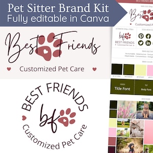 Dog Walking-Pet Sitter Logo, Premade Brand Kit, Professional Pet Business Logo, Original Pet Care Brand Kit, Pet Sitter or Dog Walker Logo