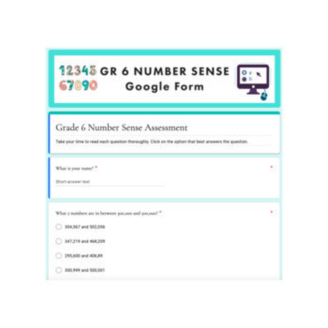 Grade 6 NEW Ontario Math Curriculum Number Sense & Place Etsy