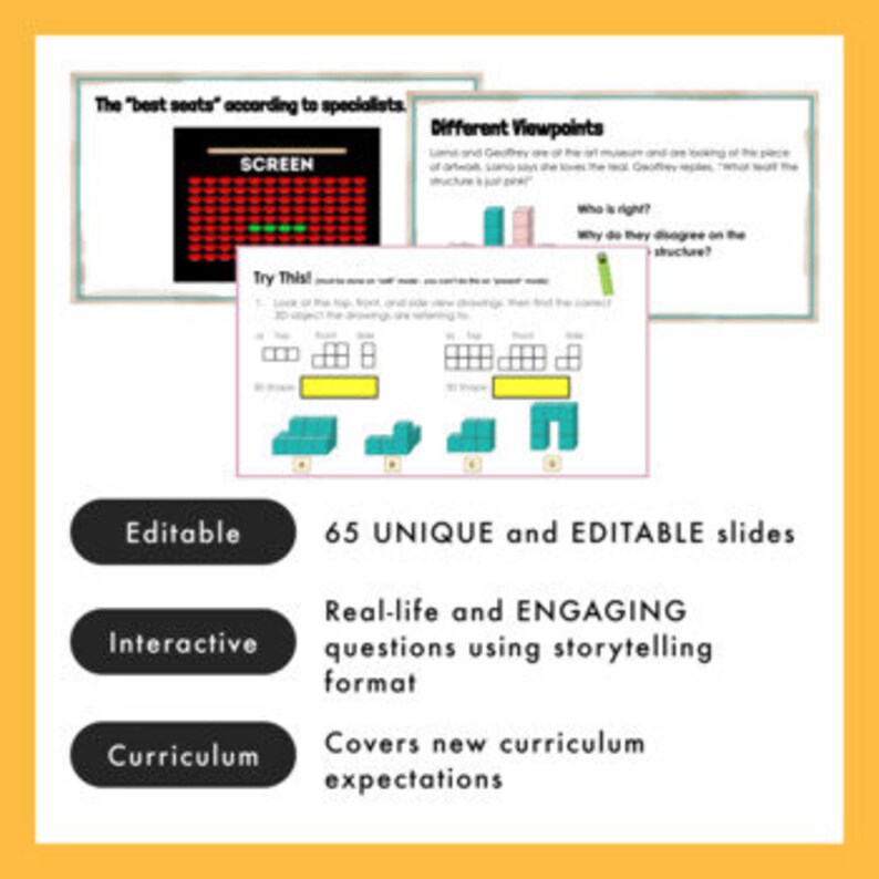 Grade 6 NEW Ontario Math Curriculum Geometry Etsy Canada