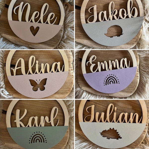 personalized wooden name plate, name plate, wooden sign for the children's room, children's room decoration