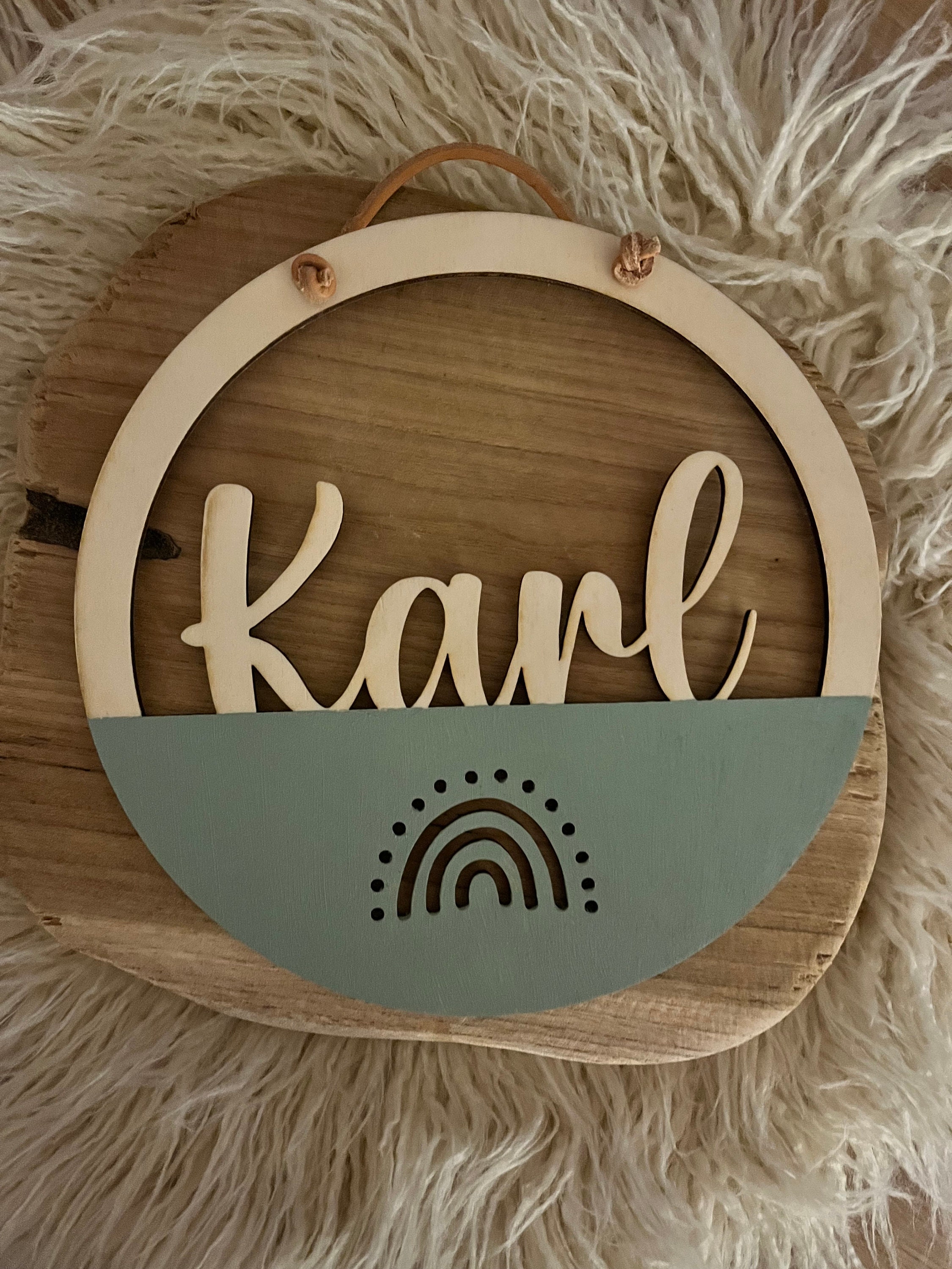Namensschilder Holz Haustur