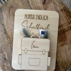 Geldgeschenk zur Einschulung, Geldkarte zur Einschulung, Geldkarte, Geschenk zur Einschulung, Rucksack, Schultüte