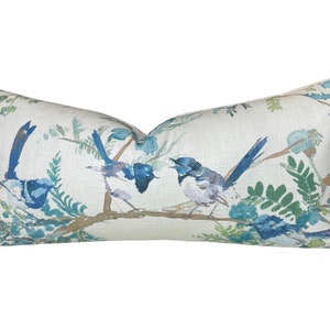 Lumbar Pillow Cover Birds French Style Country Cottage Home Decor Farmhouse Summer and Spring Pillows