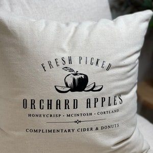 Pillow Cover18x18 Fall Fresh Picked Orchard Apples Autumn Decor