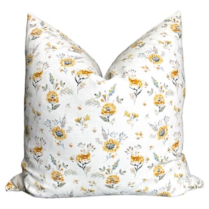 Modern Floral Pillow Cover, Pillow Cover 18x18, Designer Throw Pillow Cover, Floral Pillow, Pillow Cover 20x20, Designer Pillow Cover