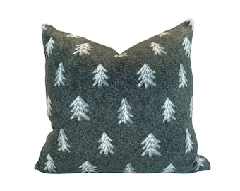 Fundas de almohada de invierno Funda de almohada de árbol de Navidad 18x18 Almohadas acogedoras Funda de almohada verde Cojines