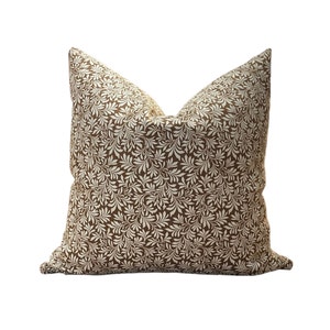Brown Beige Pillow Cover Fall Pillow Cover Couch Throw Pillow Neutral Pillows Autumn Floral