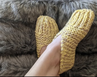 Knitted slippers/ handmade slippers/ grandma's slipper Ontario collection