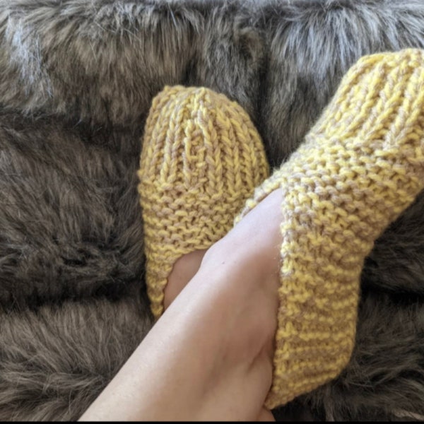 Knitted slippers/ handmade slippers/ grandma's slipper Ontario collection