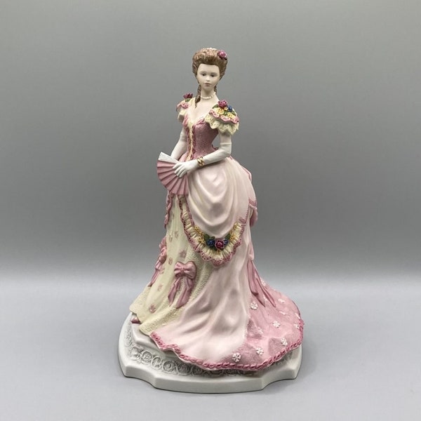 Coalport Figurine Evening Ball, Limited Edition of 2000, Hand Decorated, Turn of The  Century, Shelf Deco, Home Deco, Gift Idea.
