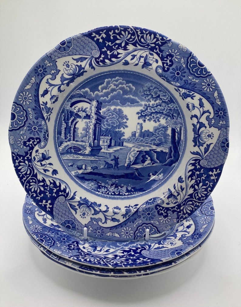 Spode Blue Italian Soup Plates